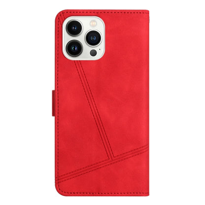 For iPhone 16 Pro Skin-feel Stitching Leather Phone Case(Red) by buy2fix