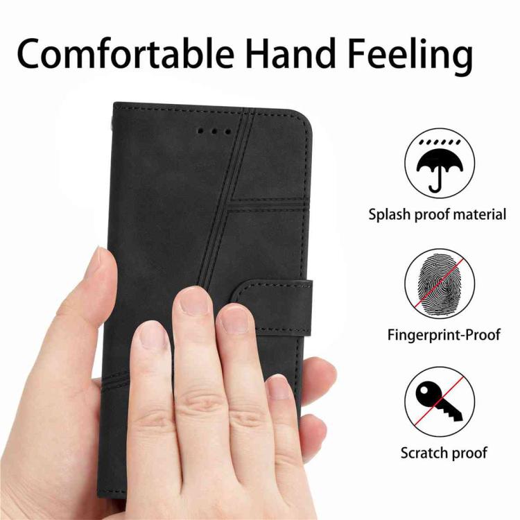 For iPhone Air Skin-feel Stitching Leather Phone Case(Black) - iPhone Air Cases by buy2fix | Online Shopping UK | buy2fix