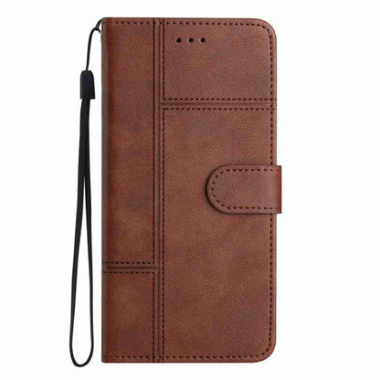For iPhone Air Cowhide Texture Stitching Leather Phone Case(Coffee) - iPhone Air Cases by buy2fix | Online Shopping UK | buy2fix