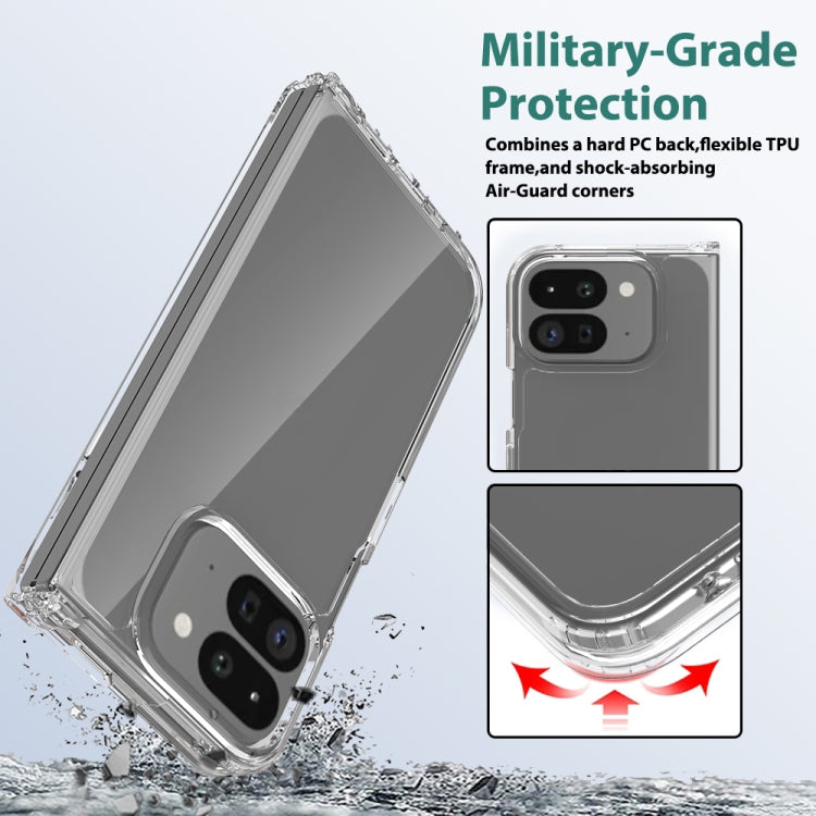 For Google Pixel 9 Pro Fold Scratchproof Acrylic TPU Phone Case(Transparent) by buy2fix