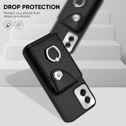 For Motorola Moto G Power 2024 5G Organ Card Bag Ring Holder Phone Case(Black) by buy2fix