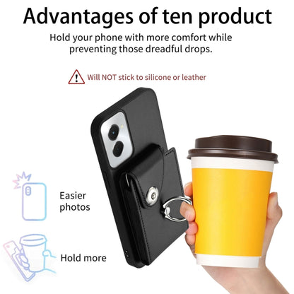 For Motorola Moto G Power 2024 5G Organ Card Bag Ring Holder Phone Case(Black) by buy2fix