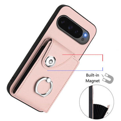 For Google Pixel 10 Pro XL Organ Card Bag Ring Holder Phone Case(Pink) - Google Cases by buy2fix | Online Shopping UK | buy2fix