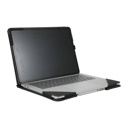 For Microsoft Surface Laptop Studio 2 Cotton Cloth Texture Leather Laptop Protective Case(Black) by buy2fix