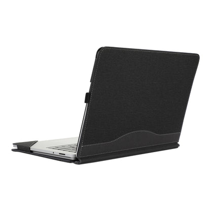 For Microsoft Surface Laptop Studio 2 Cotton Cloth Texture Leather Laptop Protective Case(Black) by buy2fix