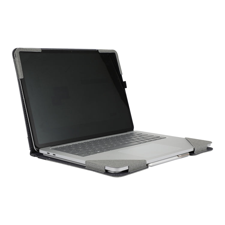 For Microsoft Surface Laptop Studio 2 Cotton Cloth Texture Leather Laptop Protective Case(Light Grey) by buy2fix