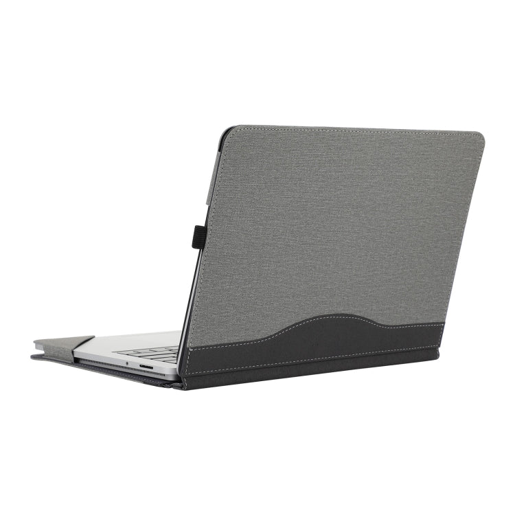 For Microsoft Surface Laptop Studio 2 Cotton Cloth Texture Leather Laptop Protective Case(Light Grey) by buy2fix