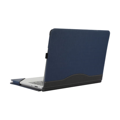 For Microsoft Surface Laptop Studio 2 Herringbone Texture Leather Laptop Protective Case(Dark Blue) by buy2fix