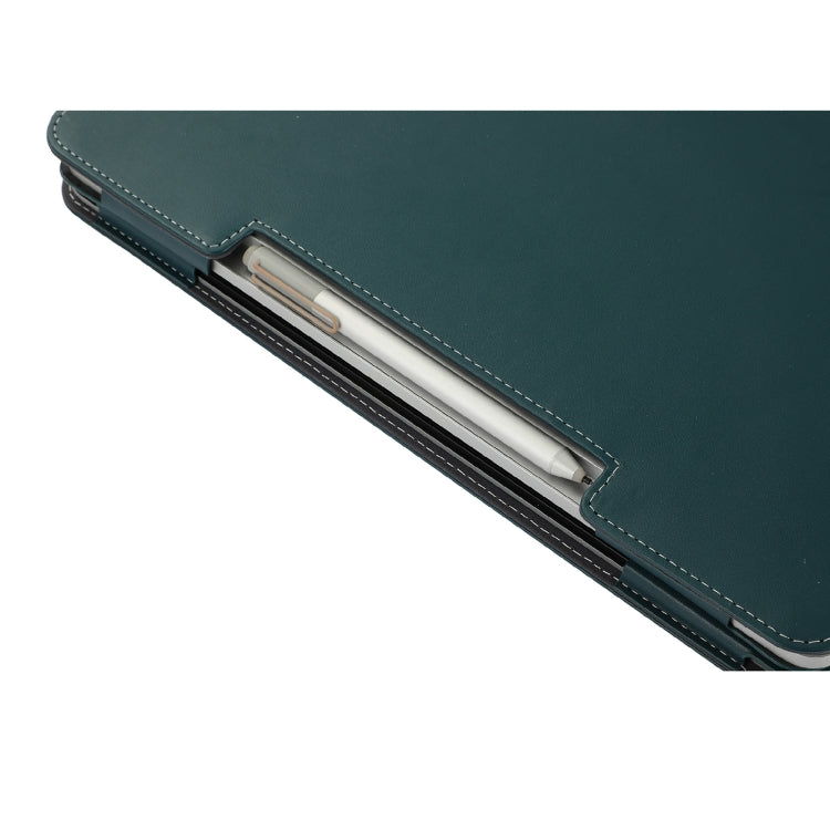 For Microsoft Surface Laptop Studio 2 Vegan Leather Laptop Protective Case(Dark Green) by buy2fix