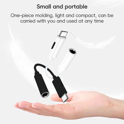 Type-C to 8 Pin / 3.5mm Audio Adapter Cable(White) - Earphone Adapter by buy2fix | Online Shopping UK | buy2fix