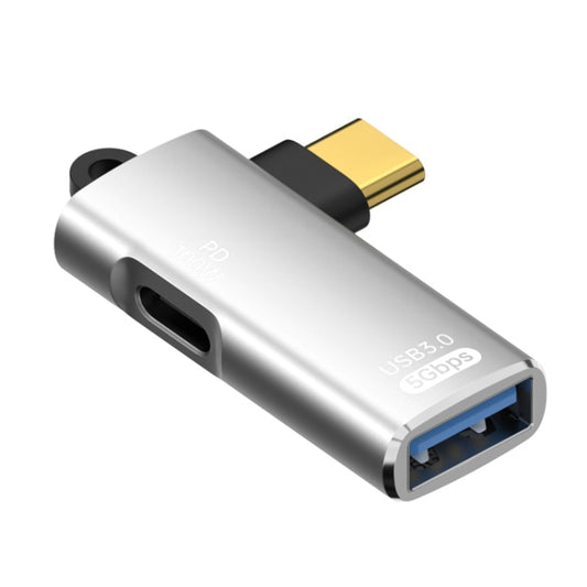 ADS-617 5Gbps PD100W USB-C / Type-C to USB OTG Adapter(Silver) - OTG Adapter by buy2fix | Online Shopping UK | buy2fix