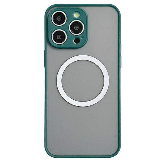 For iPhone 16 Pro Max Hawkeye Skin Feel MagSafe Phone Case(Dark Green) by buy2fix