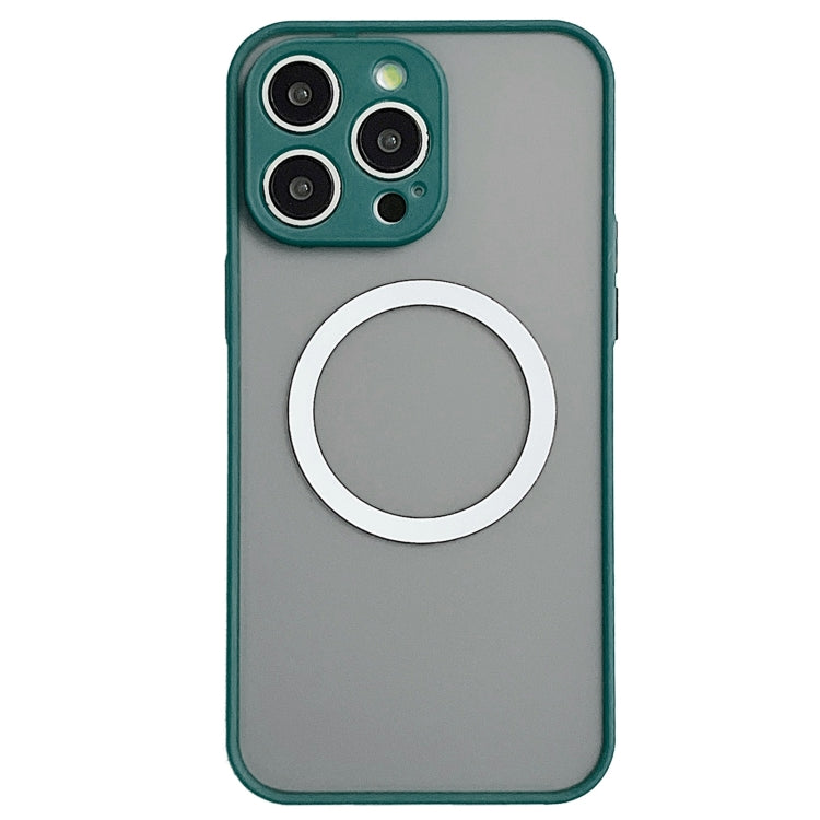 For iPhone 16 Pro Hawkeye Skin Feel MagSafe Phone Case(Dark Green) by buy2fix