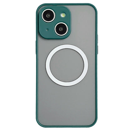 For iPhone 14 Hawkeye Skin Feel MagSafe Phone Case(Dark Green) by buy2fix
