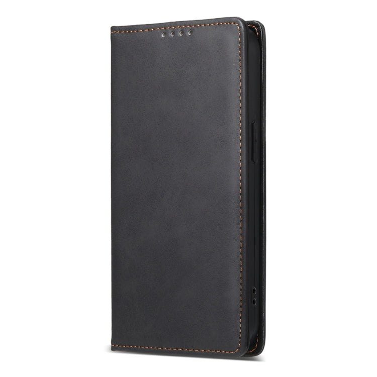 For iPhone 16e Business Solid Color Magnetic RFID Leather Phone Case(Black) by buy2fix