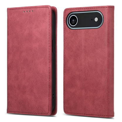 For iPhone Air Business Solid Color Magnetic RFID Leather Phone Case(Red) - iPhone Air Cases by buy2fix | Online Shopping UK | buy2fix