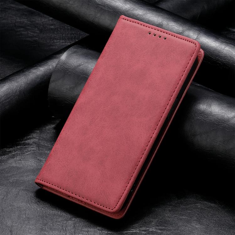 For iPhone Air Business Solid Color Magnetic RFID Leather Phone Case(Red) - iPhone Air Cases by buy2fix | Online Shopping UK | buy2fix