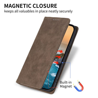 For iPhone Air Business Solid Color Magnetic RFID Leather Phone Case(Brown) - iPhone Air Cases by buy2fix | Online Shopping UK | buy2fix
