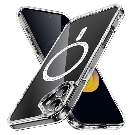 For iPhone 16 Airbag Magsafe PC Hybrid TPU Phone Case(Transparent) by buy2fix