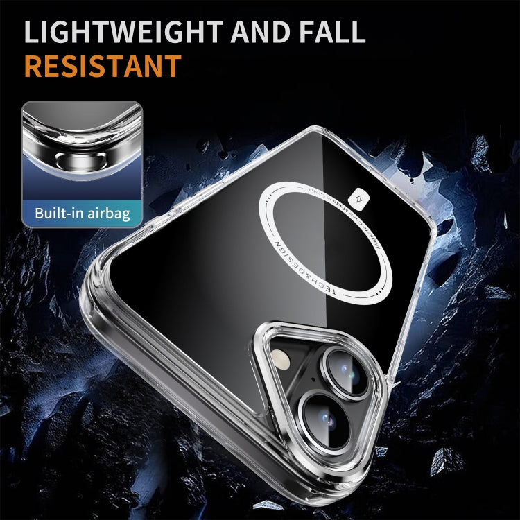 For iPhone 16 Airbag Magsafe PC Hybrid TPU Phone Case(Transparent) by buy2fix