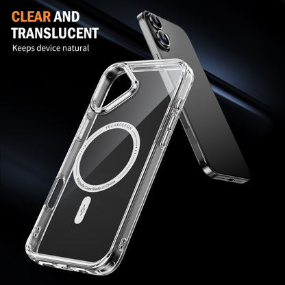 For iPhone 16 Airbag Magsafe PC Hybrid TPU Phone Case(Transparent) by buy2fix