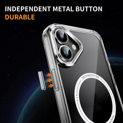 For iPhone 16 Airbag Magsafe PC Hybrid TPU Phone Case(Transparent) by buy2fix