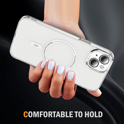 For iPhone 14 Airbag Magsafe PC Hybrid TPU Phone Case(Transparent) by buy2fix