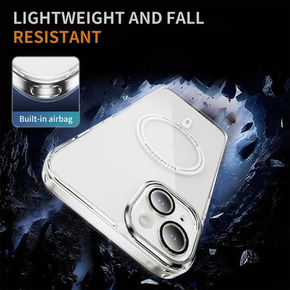 For iPhone 14 Airbag Magsafe PC Hybrid TPU Phone Case(Transparent) by buy2fix