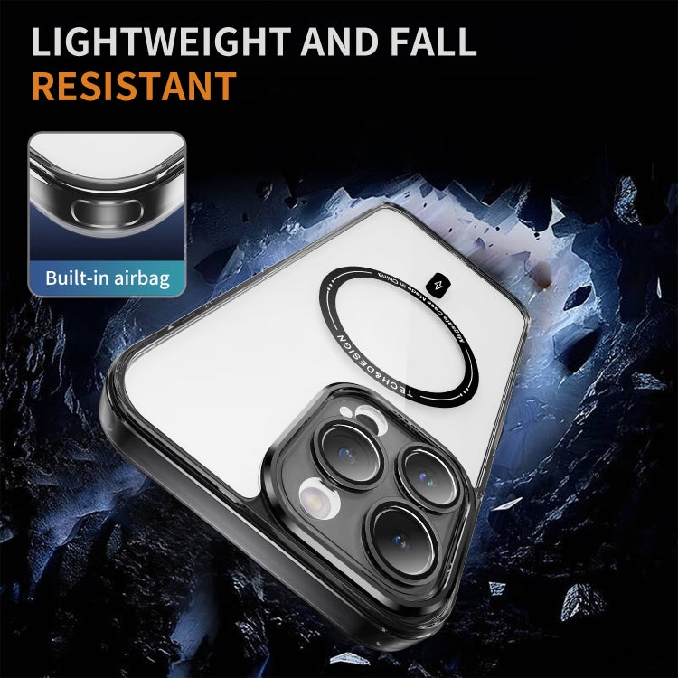 For iPhone 12 Pro Airbag Magsafe PC Hybrid TPU Phone Case(Clear Black) by buy2fix