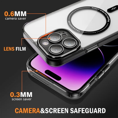 For iPhone 12 Pro Airbag Magsafe PC Hybrid TPU Phone Case(Clear Black) by buy2fix