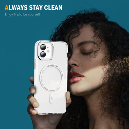 For iPhone 11 Airbag Magsafe PC Hybrid TPU Phone Case(Transparent) by buy2fix