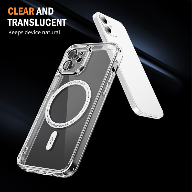 For iPhone 11 Airbag Magsafe PC Hybrid TPU Phone Case(Transparent) by buy2fix