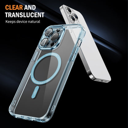 For iPhone 11 Pro Airbag Magsafe PC Hybrid TPU Phone Case(Clear Blue) by buy2fix