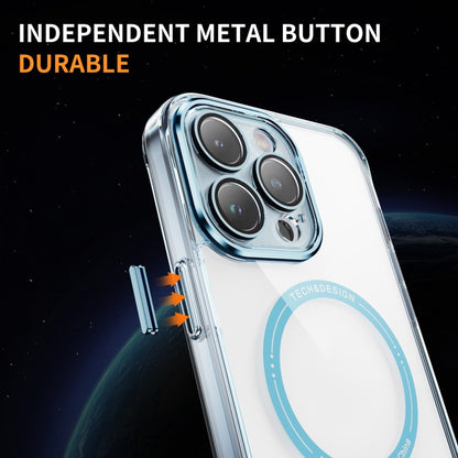 For iPhone 11 Pro Airbag Magsafe PC Hybrid TPU Phone Case(Clear Blue) by buy2fix