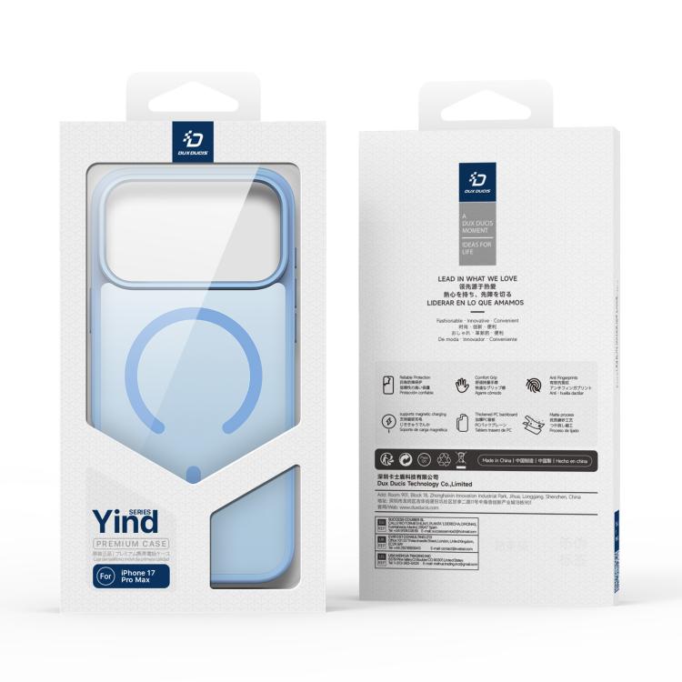 For iPhone 17 Pro Max DUX DUCIS Yind Series MagSafe TPU Hybrid PC Phone Case(Light Blue) - iPhone 17 Pro Max Cases by DUX DUCIS | Online Shopping UK | buy2fix