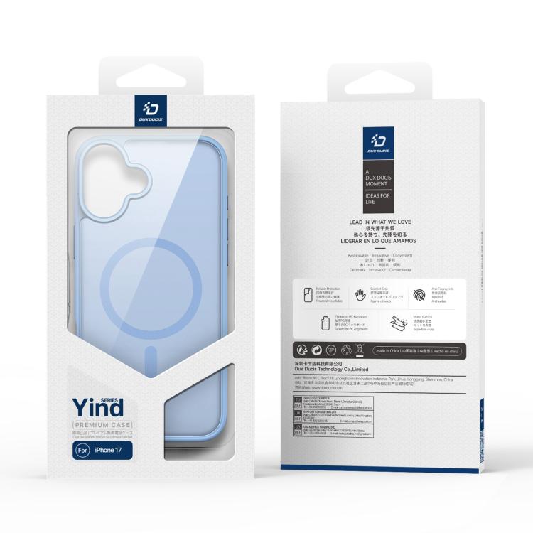 For iPhone 17 DUX DUCIS Yind Series MagSafe TPU Hybrid PC Phone Case(Light Blue) - iPhone 17 Cases by DUX DUCIS | Online Shopping UK | buy2fix