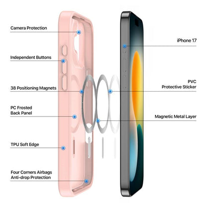 For iPhone 17 DUX DUCIS Yind Series MagSafe TPU Hybrid PC Phone Case(Light Pink) - iPhone 17 Cases by DUX DUCIS | Online Shopping UK | buy2fix