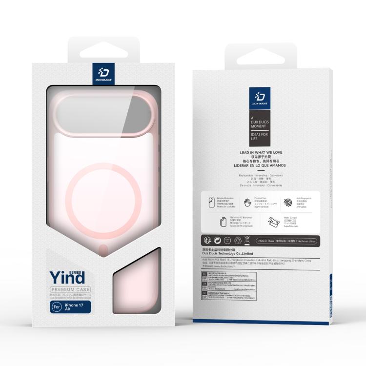 For iPhone Air DUX DUCIS Yind Series MagSafe TPU Hybrid PC Phone Case(Light Pink) - iPhone Air Cases by DUX DUCIS | Online Shopping UK | buy2fix