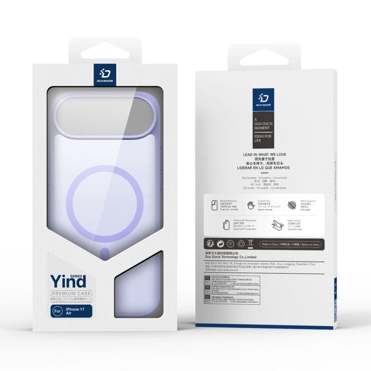 For iPhone Air DUX DUCIS Yind Series MagSafe TPU Hybrid PC Phone Case(Light Purple) - iPhone Air Cases by DUX DUCIS | Online Shopping UK | buy2fix