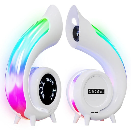 G69 Pro LED Lyrics Screen RGB Colorful Desktop Bluetooth Speaker(White) - Desktop Speaker by buy2fix | Online Shopping UK | buy2fix