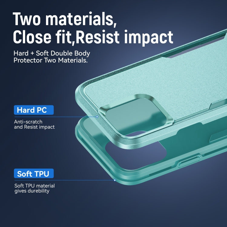 For iPhone 16 Pro Max Pioneer Armor Heavy Duty PC + TPU Phone Case(Green) by buy2fix