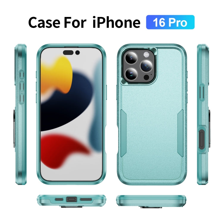 For iPhone 16 Pro Pioneer Armor Heavy Duty PC + TPU Phone Case(Green) by buy2fix