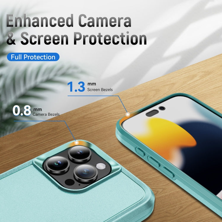 For iPhone 16 Pro Pioneer Armor Heavy Duty PC + TPU Phone Case(Green) by buy2fix