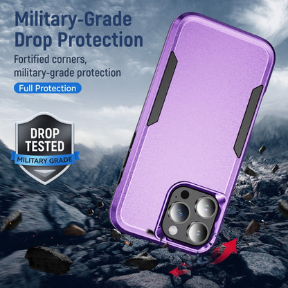 For iPhone 16 Pro Pioneer Armor Heavy Duty PC + TPU Phone Case(Purple+Black) by buy2fix
