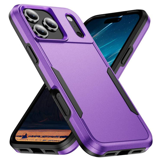 For iPhone 17 Pro Max Pioneer Armor Heavy Duty PC + TPU Phone Case(Purple+Black)