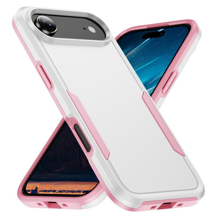 For iPhone Air Pioneer Armor Heavy Duty PC + TPU Phone Case(White+Pink) - iPhone Air Cases by buy2fix | Online Shopping UK | buy2fix