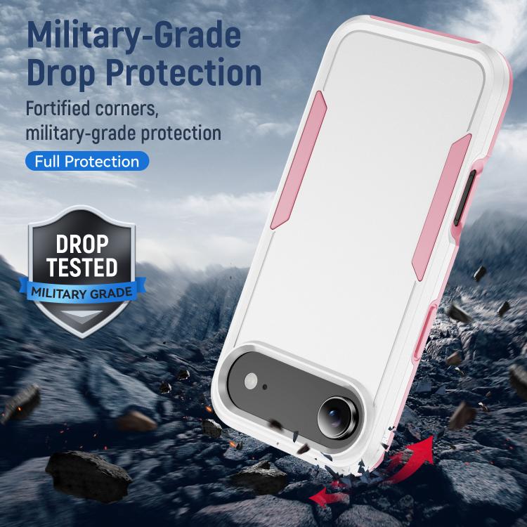 For iPhone Air Pioneer Armor Heavy Duty PC + TPU Phone Case(White+Pink) - iPhone Air Cases by buy2fix | Online Shopping UK | buy2fix