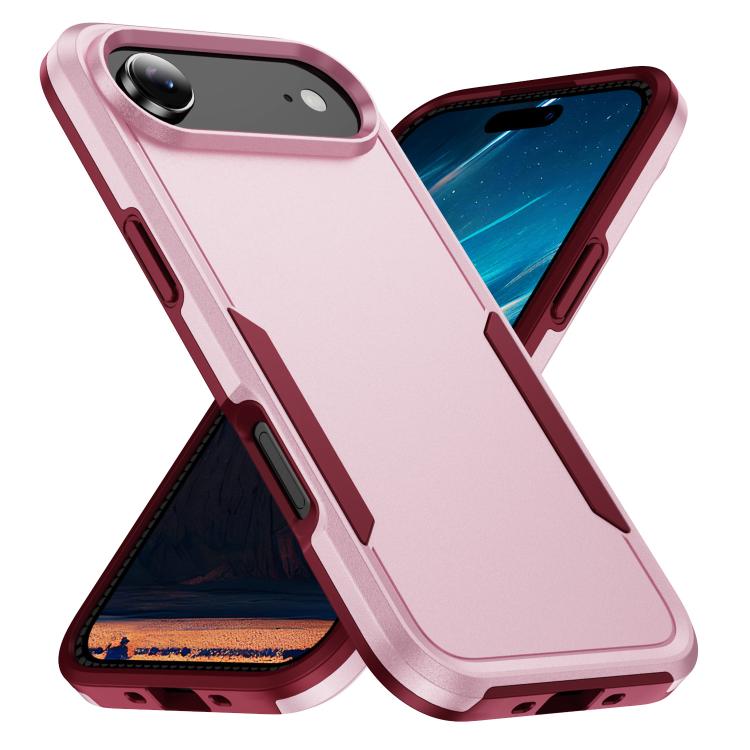For iPhone Air Pioneer Armor Heavy Duty PC + TPU Phone Case(Pink+Rose Red) - iPhone Air Cases by buy2fix | Online Shopping UK | buy2fix