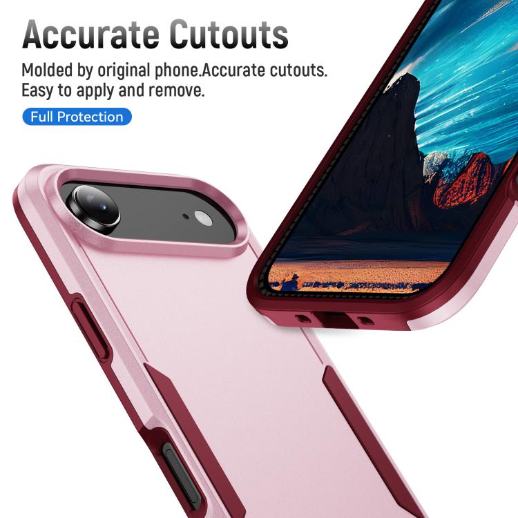 For iPhone Air Pioneer Armor Heavy Duty PC + TPU Phone Case(Pink+Rose Red) - iPhone Air Cases by buy2fix | Online Shopping UK | buy2fix