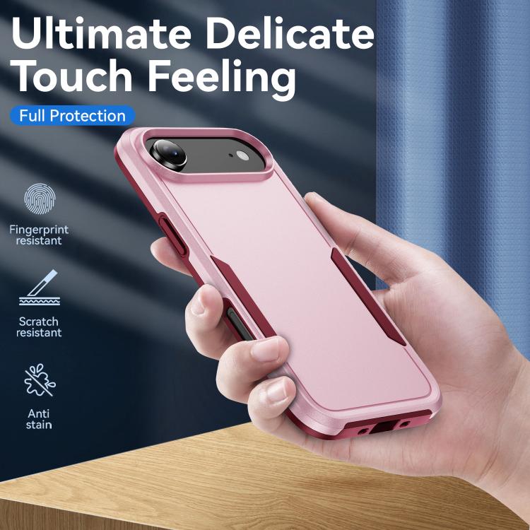 For iPhone Air Pioneer Armor Heavy Duty PC + TPU Phone Case(Pink+Rose Red) - iPhone Air Cases by buy2fix | Online Shopping UK | buy2fix
